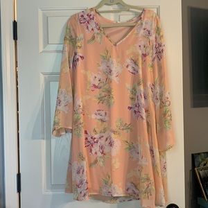 PINKBLUSH maternity dress. Pink floral. EUC. Only worn once for baby shower.